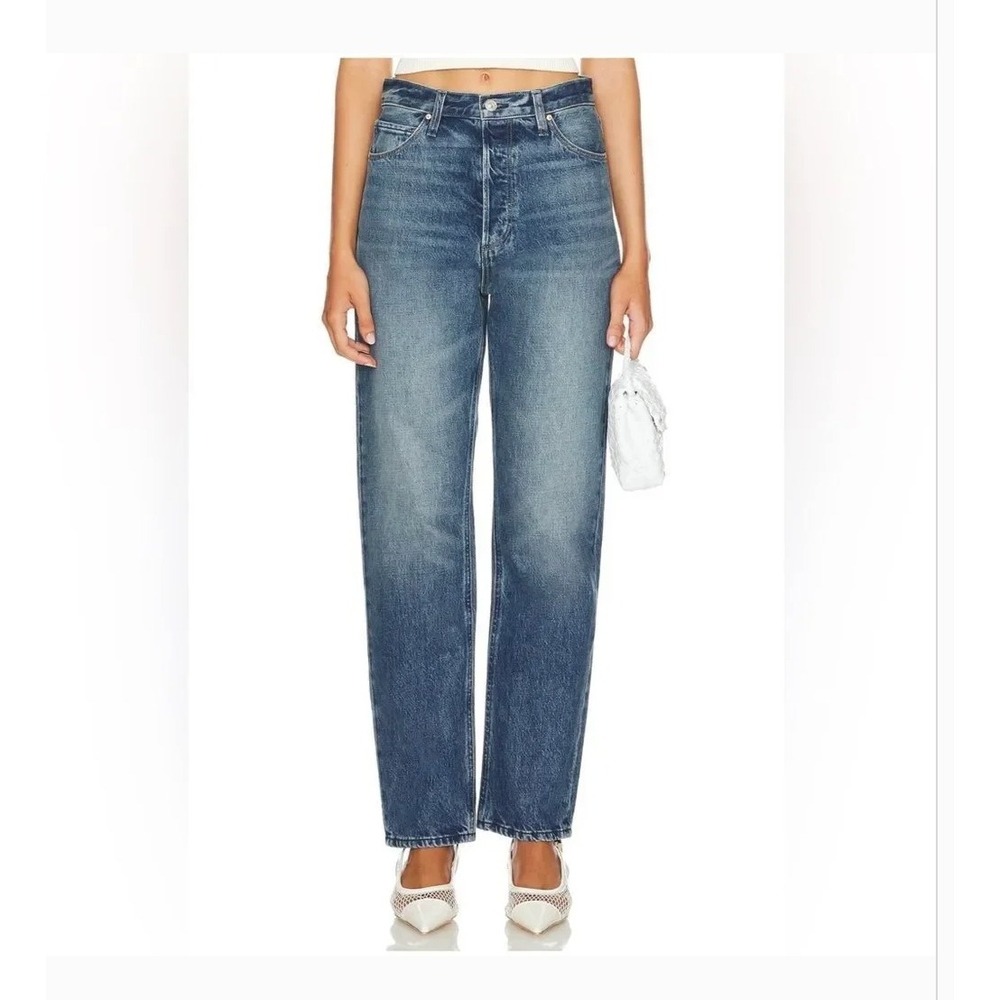PAIGE Sawyer High Rise Straight Leg Jeans Imagine Blue Cotton Denim 28